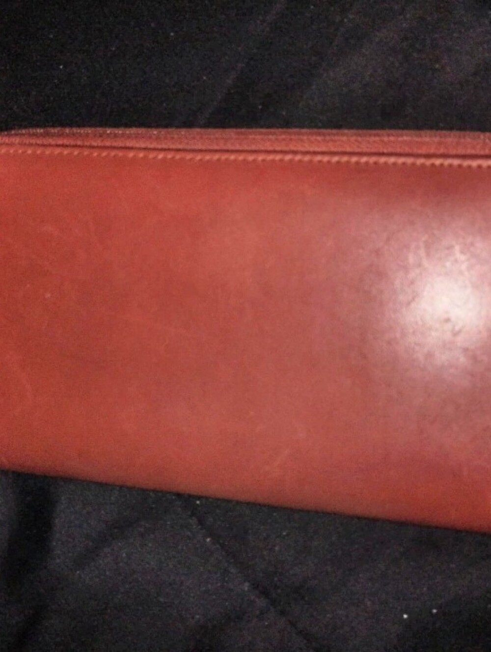 Extremely Rare Vintage Double Pocket Zip Around Leather Coach Wallet